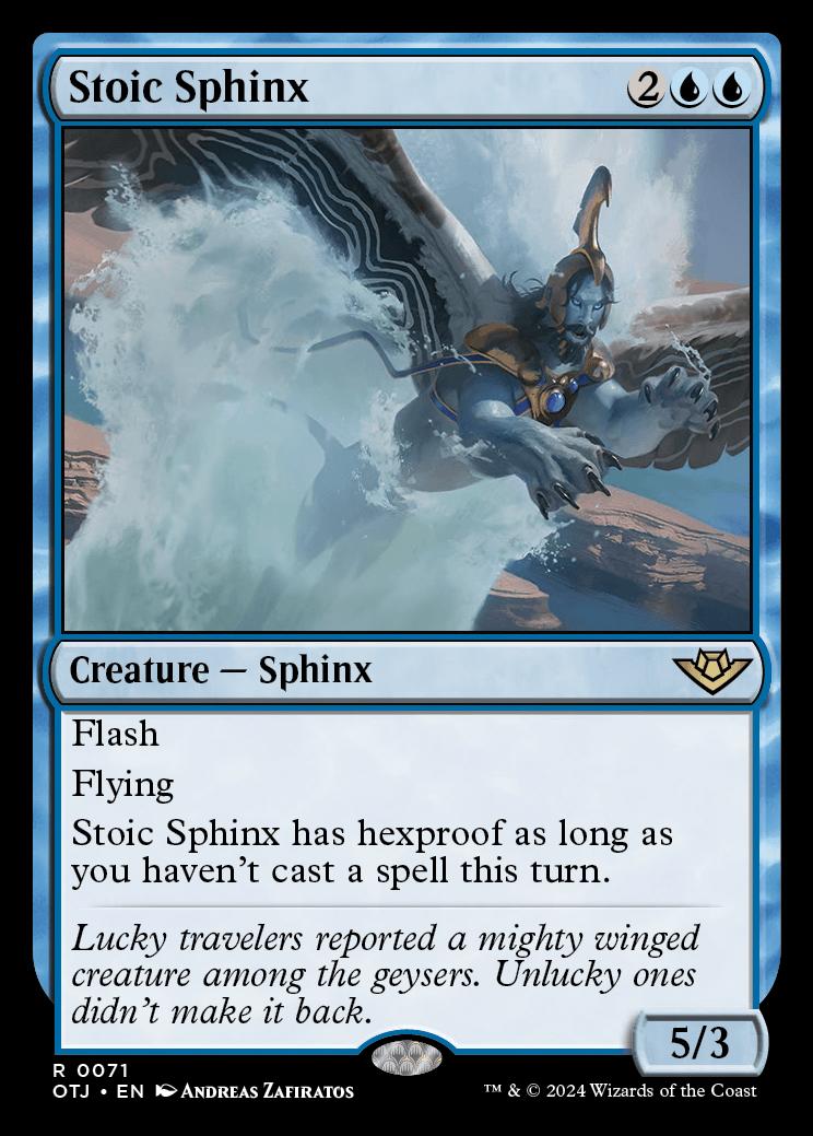 Stoic Sphinx Outlaws Of Thunder Junction Standard Card Kingdom