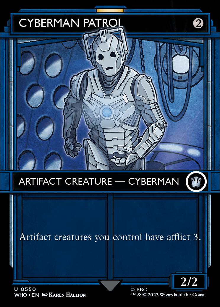 Cyberman Patrol Universes Beyond Doctor Who Variants Foil Standard