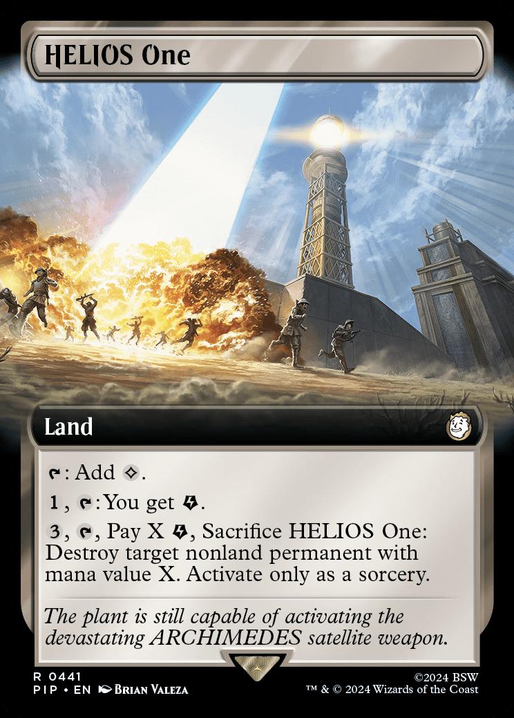 HELIOS One Universes Beyond Fallout Variants Commander Card Kingdom