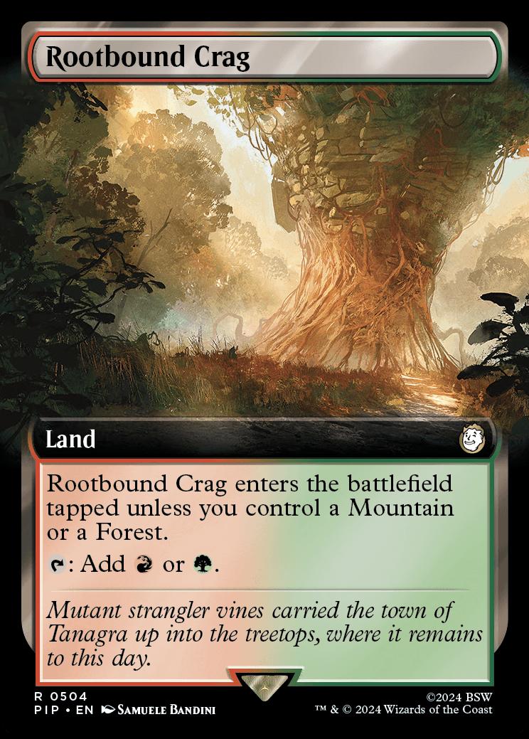 Rootbound Crag Universes Beyond Fallout Variants Foil Commander