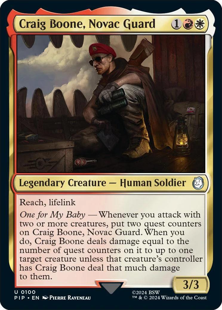 Craig Boone Novac Guard Universes Beyond Fallout Commander Card