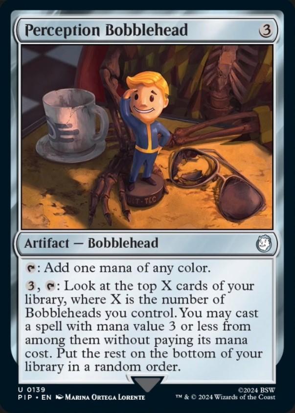 Perception Bobblehead Universes Beyond Fallout Commander Card