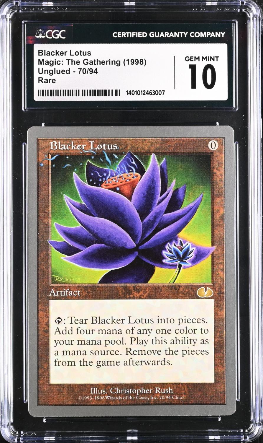 Blacker Lotus (Unglued - CGC 10) - 1401012463007