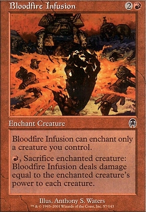 Bloodfire Infusion Apocalypse Foil Card Kingdom   Bloodfire Infusion 11633 