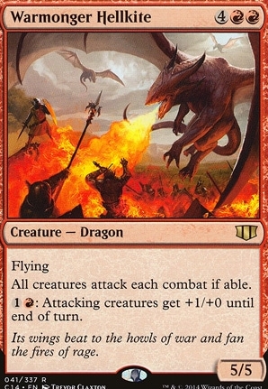 MTG Artist Proof Warmonger Hellkite Magic The Gathering Commander