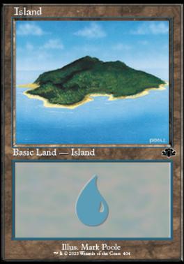 Dominaria Remastered Variants Foil: Island (404 - Retro Frame)