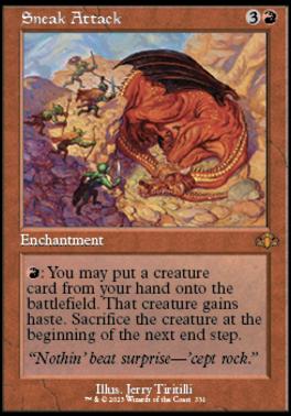 Dominaria Remastered Variants Foil: Sneak Attack (Retro Frame)