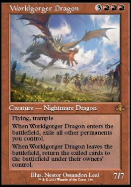 Dominaria Remastered Variants: Worldgorger Dragon (Retro Frame)