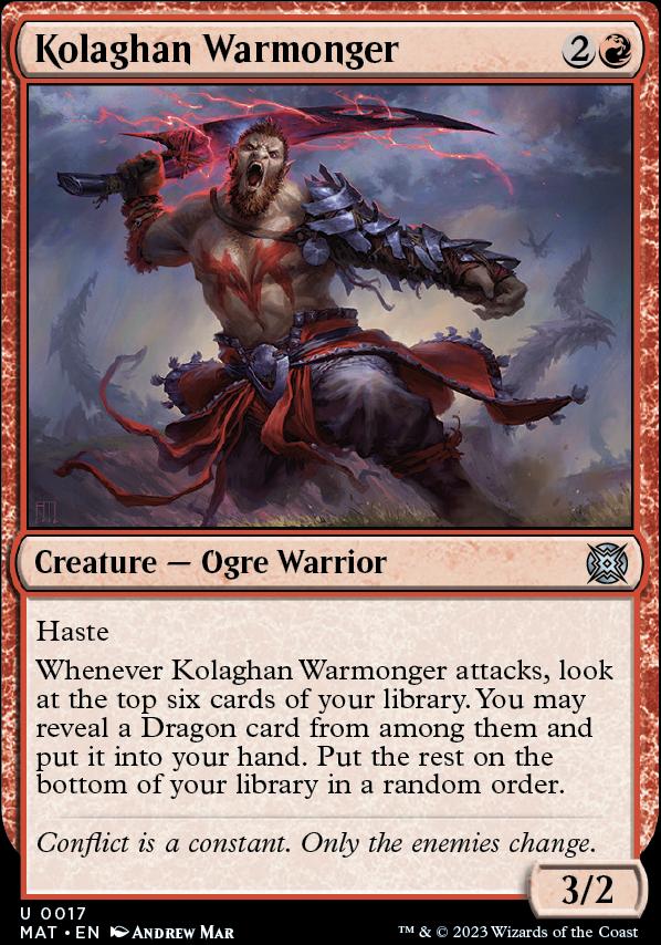 Kolaghan Warmonger | March of the Machine: The Aftermath | Standard | Card  Kingdom