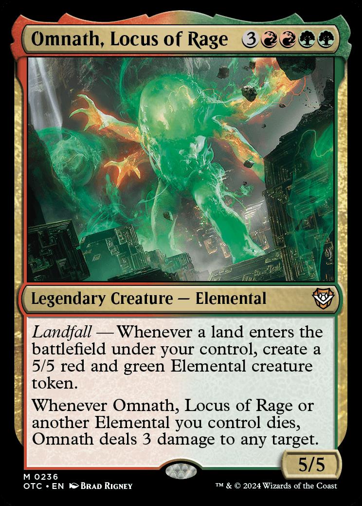 Omnath, Locus of Rage | Outlaws of Thunder Junction Commander Decks ...