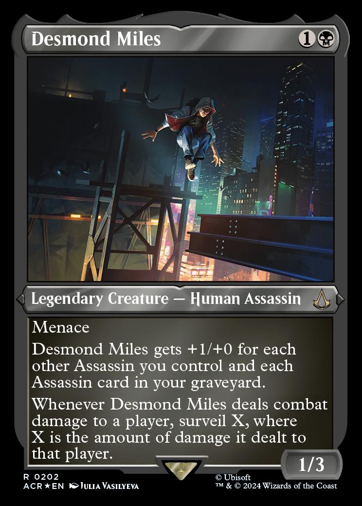 Desmond Miles Universes Beyond Assassins Creed Variants Foil Card